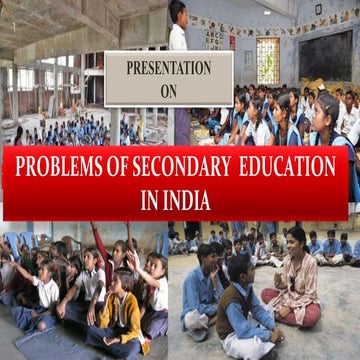 Problems of secondary education in india