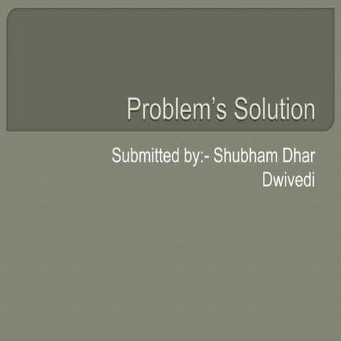 Problem's solution