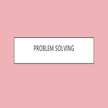 Problem solving