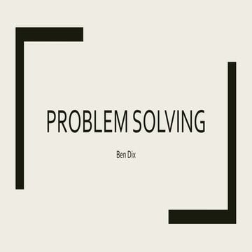 Problem solving