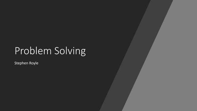 Problem solving | PPT
