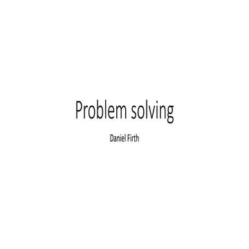 Problem solving 1