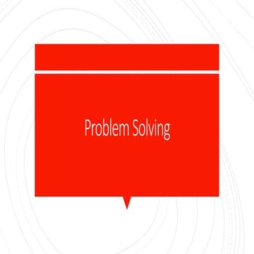 Problem Solving | PPT | Free Download