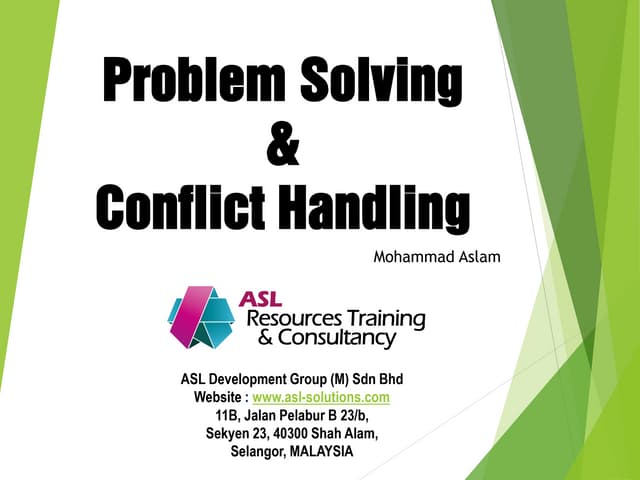 Problem Solving & Conflict Handling