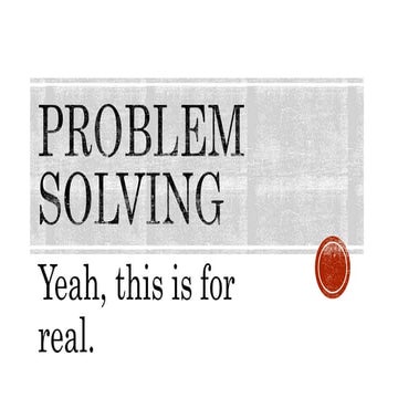 Problem solving in math