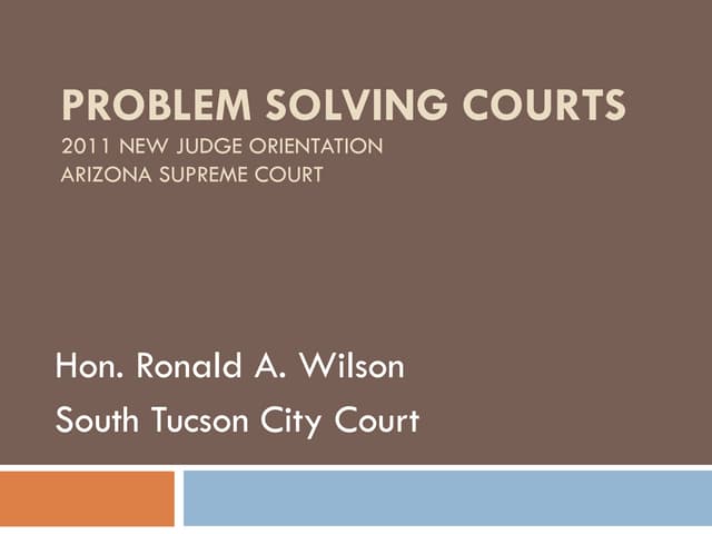 Problem Solving Courts