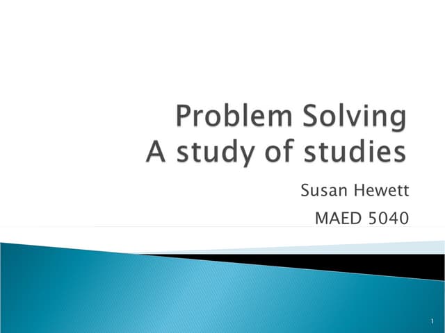 Problem solving powerpoint | PPT