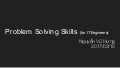 Problem Solving Skills (for IT Engineers)