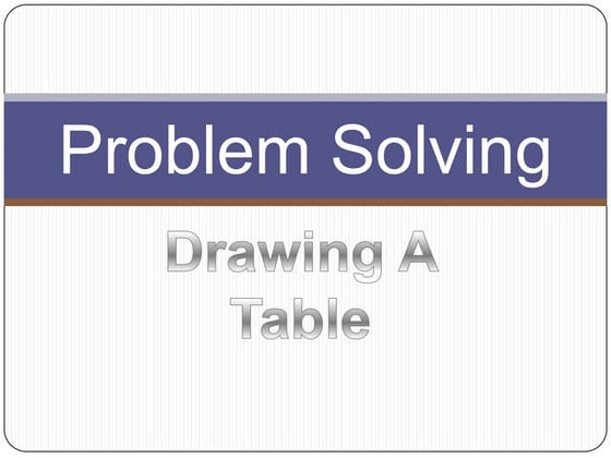 Problem solving using a diagram | PPTX
