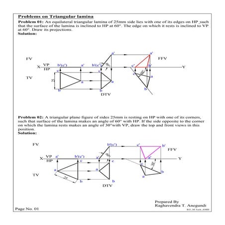 Engineering Graphics_Problems on Plane Surface