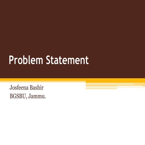 Problem statement