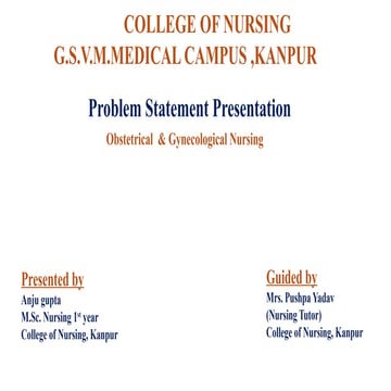 Obg.pptx obstetric and gynecological nursing | PPTX