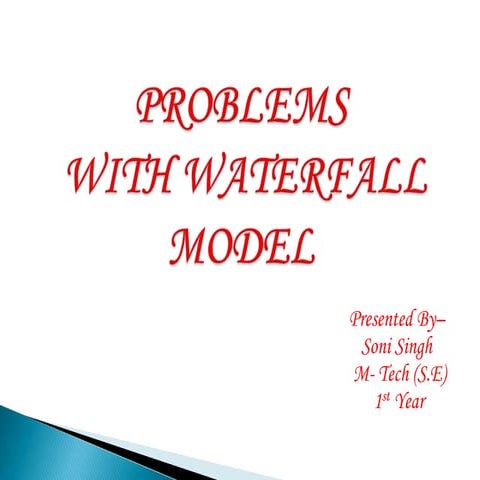 Problems with water fall model ppt