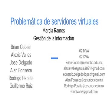 Problemática de servidores virtuales