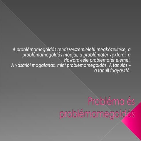 Probléma problémamegoldás | PPTX