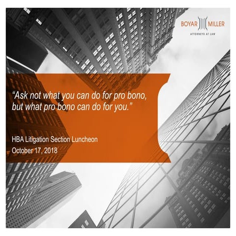 BoyarMiller: Pro bono in the trial courts and on appeal