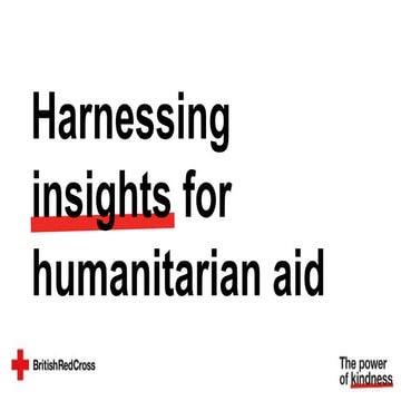 Harnessing insights for humanitarian aid