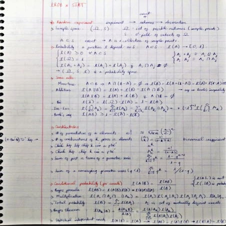 Probability and Statistics "Cheatsheet"