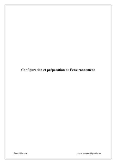 Procédure de configuration et préparation de l’environnement sous windows