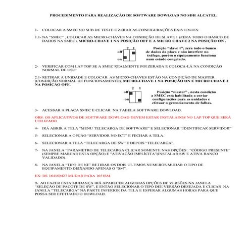 Procedimentos  S M E C