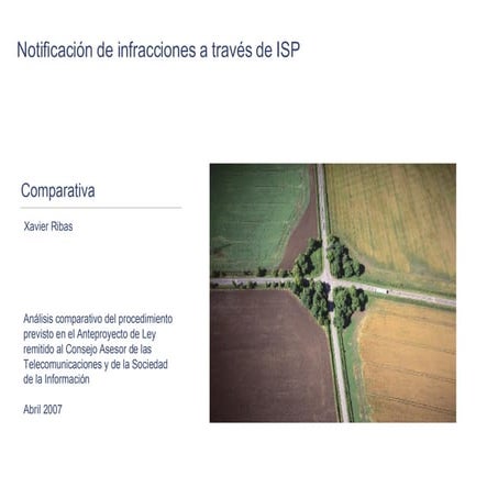 Procedimiento de notificacion de infracciones a ISP