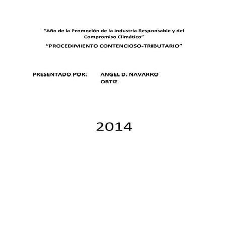 Procedimiento contencioso tributario