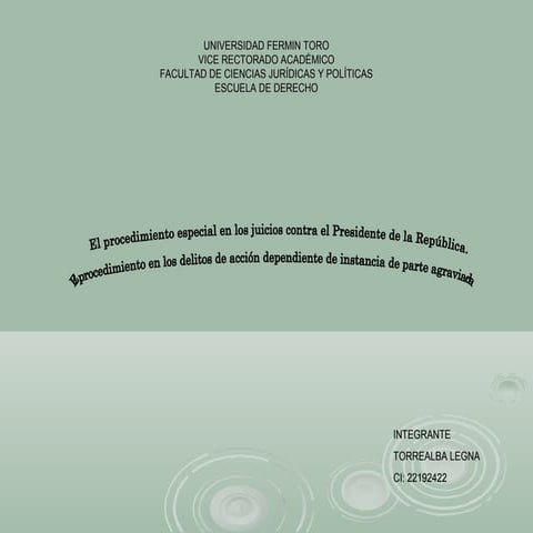 Procedimiento contra el presidente