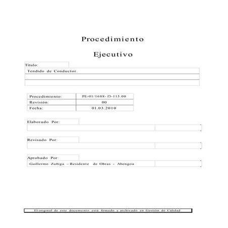 Procedimiento de tendido de conductor