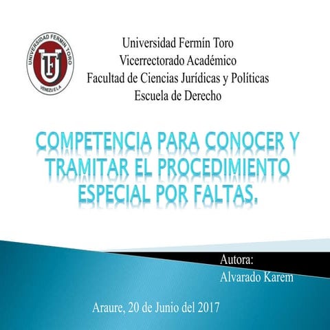 Procedimiento especial por faltas