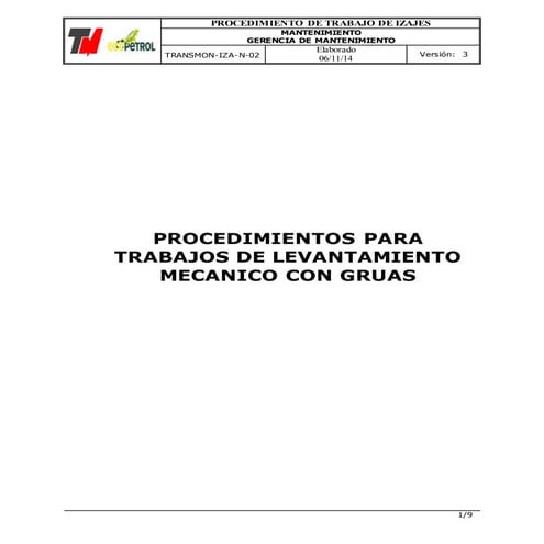 Procedimiento Izaje con Hidroextractora.docx