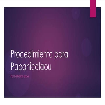 Procedimiento para el papanicolaou