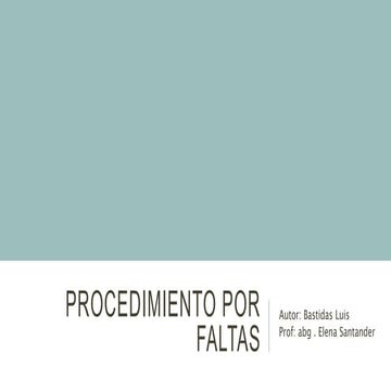 Procedimiento por faltas