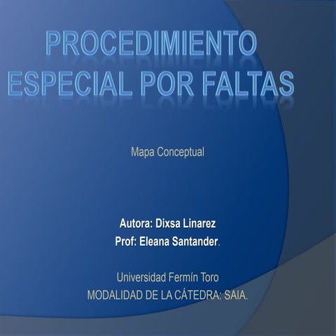Procedimiento por faltas dixsa linarez