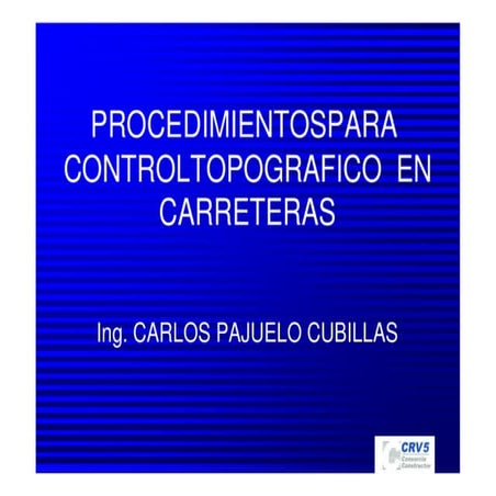 ProcedimientosTopografía carlospajuelo@gmail.com