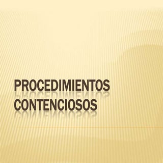 Procedimientos contenciosos tributario