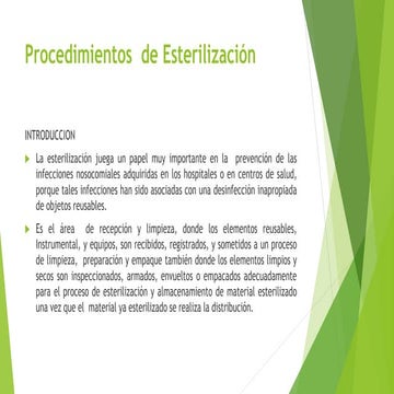 Procedimientos  de esterilización