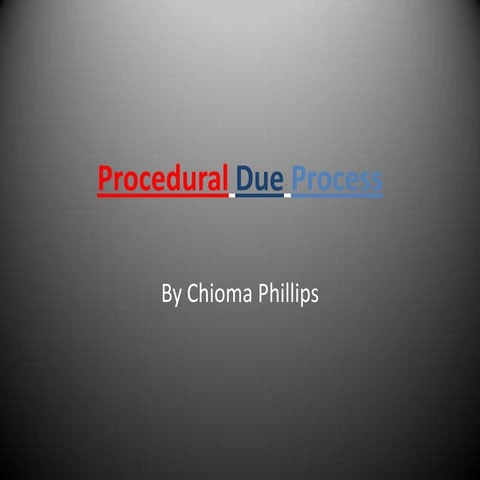 Procedural Due Process