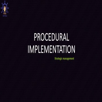 procedural implementation SM master's in business admin | PPTX