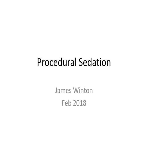Procedural Sedation