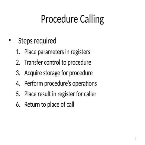 computer organization subject  Procedure Calling.pptx