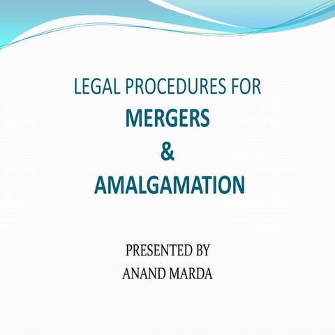 Legal procedure for mergers and Acquisitions | PPTX