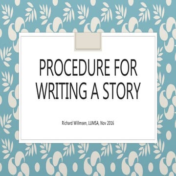 Presentation on tips and hints for the FCE writing task - story | PPTX