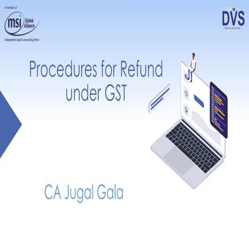 Procedures for refund under gst