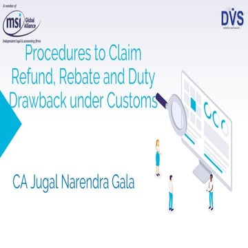 Procedures to claim refund, rebate and duty drawback under customs