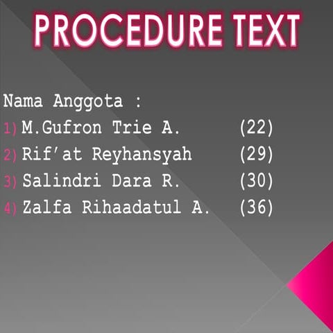 Procedure Text | PPT