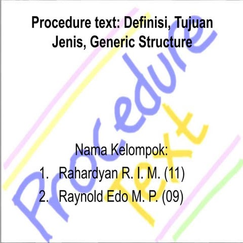 Procedure text | PPT
