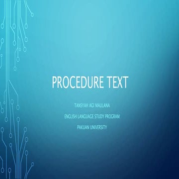 Procedure text | PPT