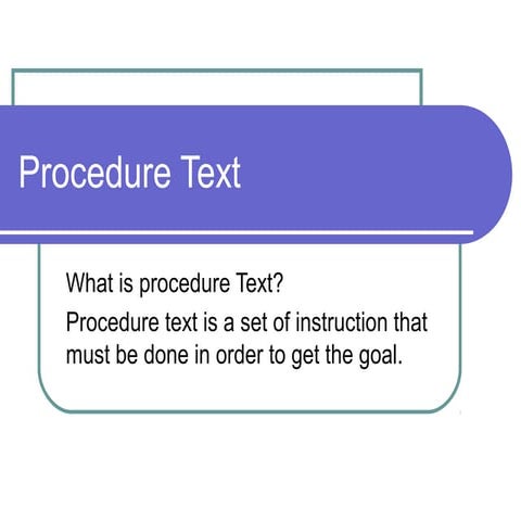 Procedure text etm | PPT