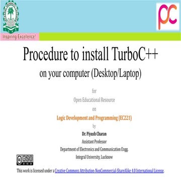 Procedure to install turbo c++ | PDF | Computer Software and ...