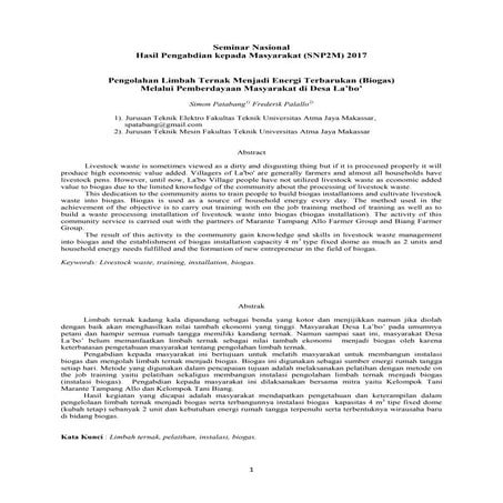 Proceeding seminar nasional ir simon patabang mt